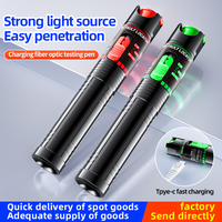 SAIVXIAN Rechargeable Fiber Optic Green Light Pen, Red Light Pen, 15MW/100MW Fiber Optic Tester, Strong Light Passage Pen Test