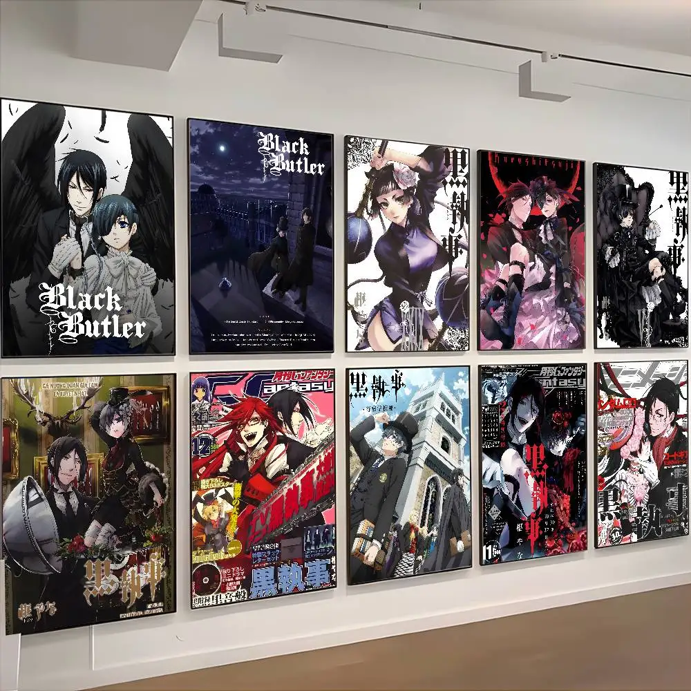 Schwarzes B-Butler ANIME Poster HD Art Sticky Wall Wasserdicht Zuhause Wohnzimmer Schlafzimmer Ästhetische Dekoration