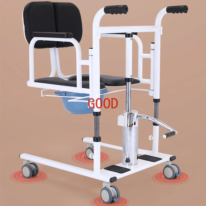 Elderly Toilet Stair Lift Chair Hydraulic Patient Transfer Chair with Commode for Disabled Multifunctional Shift Chair