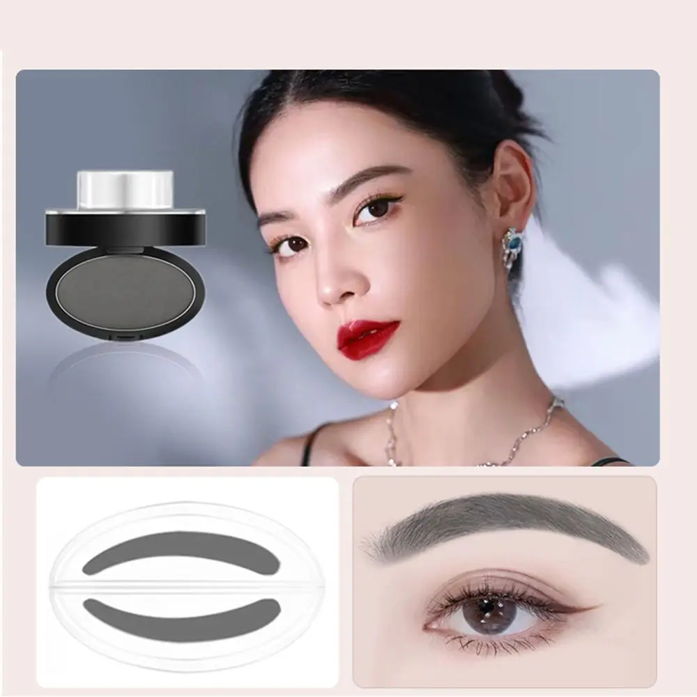 

Women Quick Makeup Makeup Tools Waterproof Professional Thrush Artifact Lazy Eyebrow Stamp Brow Powder With Stamp Eye Brow Tint