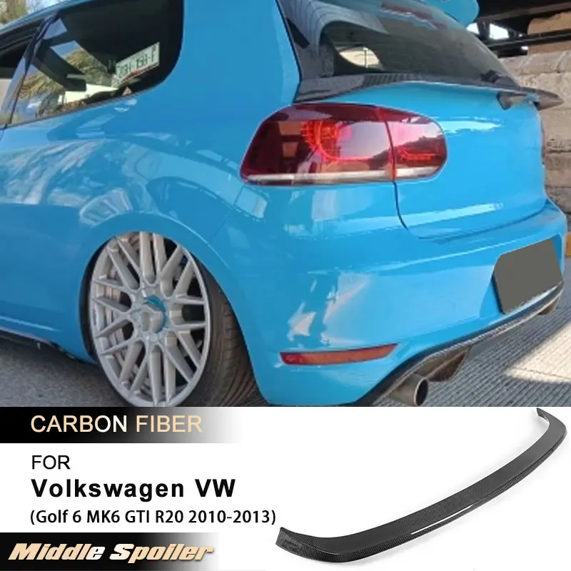 

Задний спойлер (крыло) для Volkswagen VW Golf 6 MK6 GTI R20 2010-2013, гоночный, из углеродного волокна/FRP