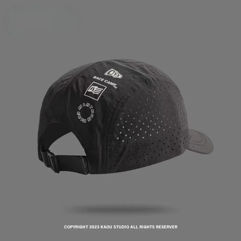 Schnell trocknende Mesh-Baseballkappe mit kurzer Krempe – atmungsaktiver, leichter Sonnenschutz mit UV-Schutz, für Männer, Frauen, Paare, Outdoor-Wandern – Detail 5
