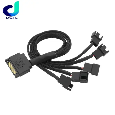 SATA 1 to 3 4 5 4-Pin Power Cable PC Computer Cooling Fan Splitter Hub Converter Adapter Extension Wire Cord