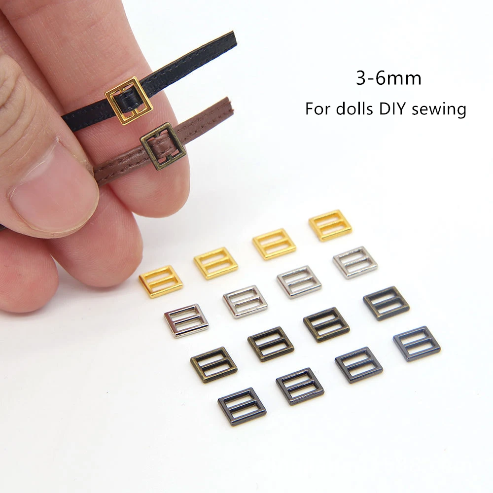 30 sztuk Mini guziki dla majsterkowiczów ręcznie robione ubranka dla lalki lalka skórzana klamra paska dla 1/12 1/6 lalki DIY szycia