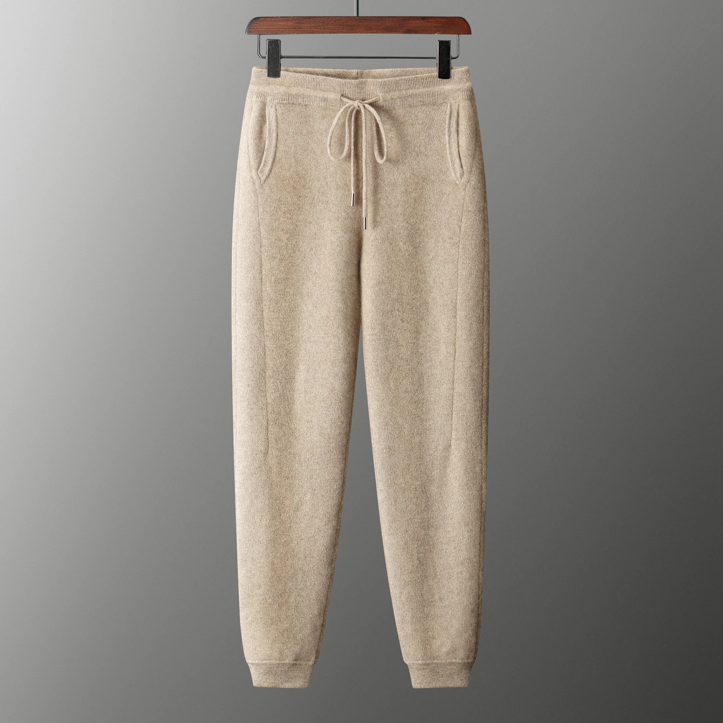 100% Merino Wool Trousers & Sweater Men Set Autumn Winter Thick Zipper Cardigan Jacket & Pencil Pants Wool Set 2 Pieces for Man