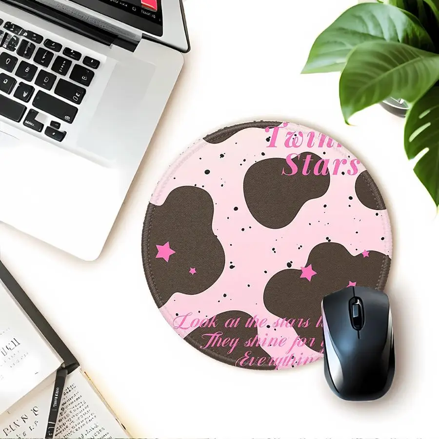 

overlock 1pc Mouse Pad office Pad Keyboard Mouse Pad Desk accessories Game Console Pad Computer Laptop Pad Twinkle Stars Cow