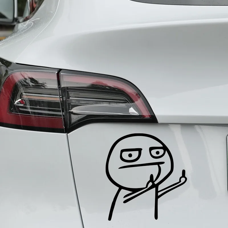 

1Pc Funny Middle Finger Despise Car Window Stickers Reflective Vinyl Auto Door Decals DIY Body Styling Accesorios Para El Coche