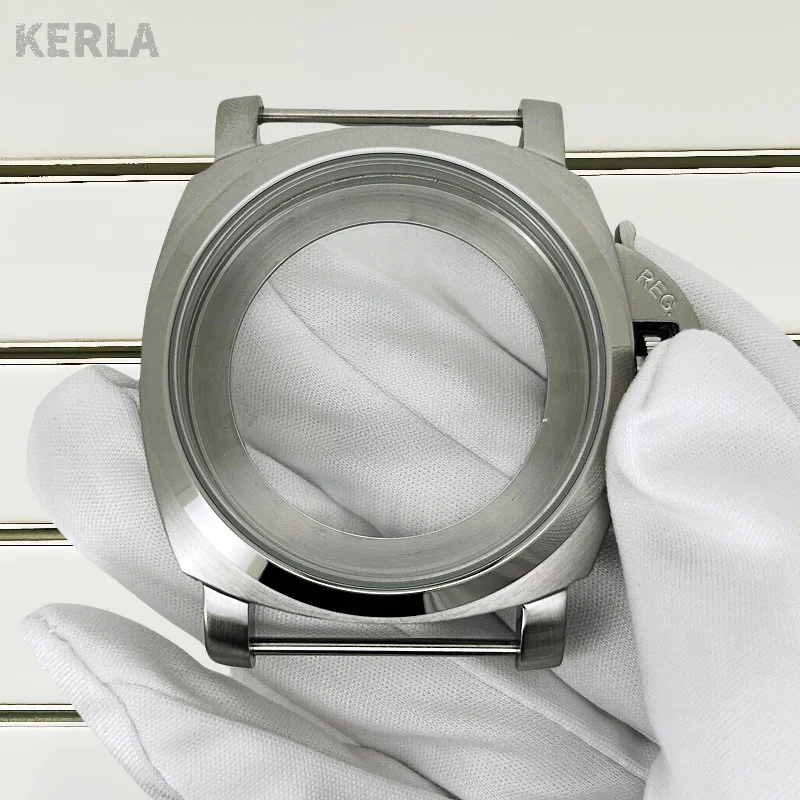 44mm 1950 Matte 316 Stainless Steel Case Mineral Glass Suitable for PAM ETA6497 ST6498 Seagull ST3600 ST3620 Mechanical Movement