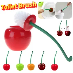 Toilet Brush Lovely Cherry Shape Lavatory Toilet Brush Holder Set Toilet Holder Toilet Cleaning Brush Bathroom Accessories