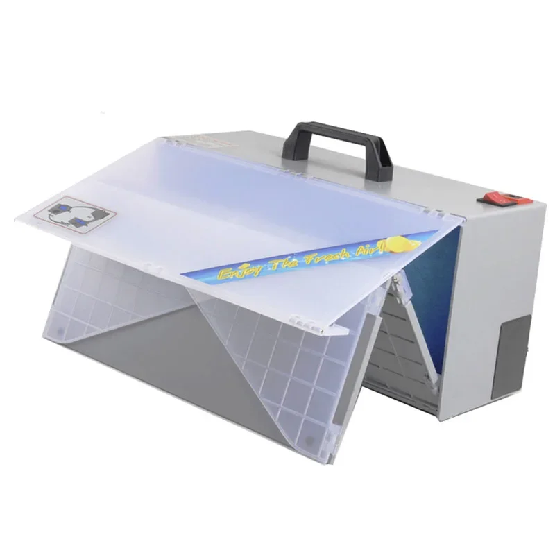 Juego de cabina de pulverización de aerógrafo portátil, Extractor de pintura plegable, filtro de escape para modelo de Hobby Crafts, 25W, 100-240V