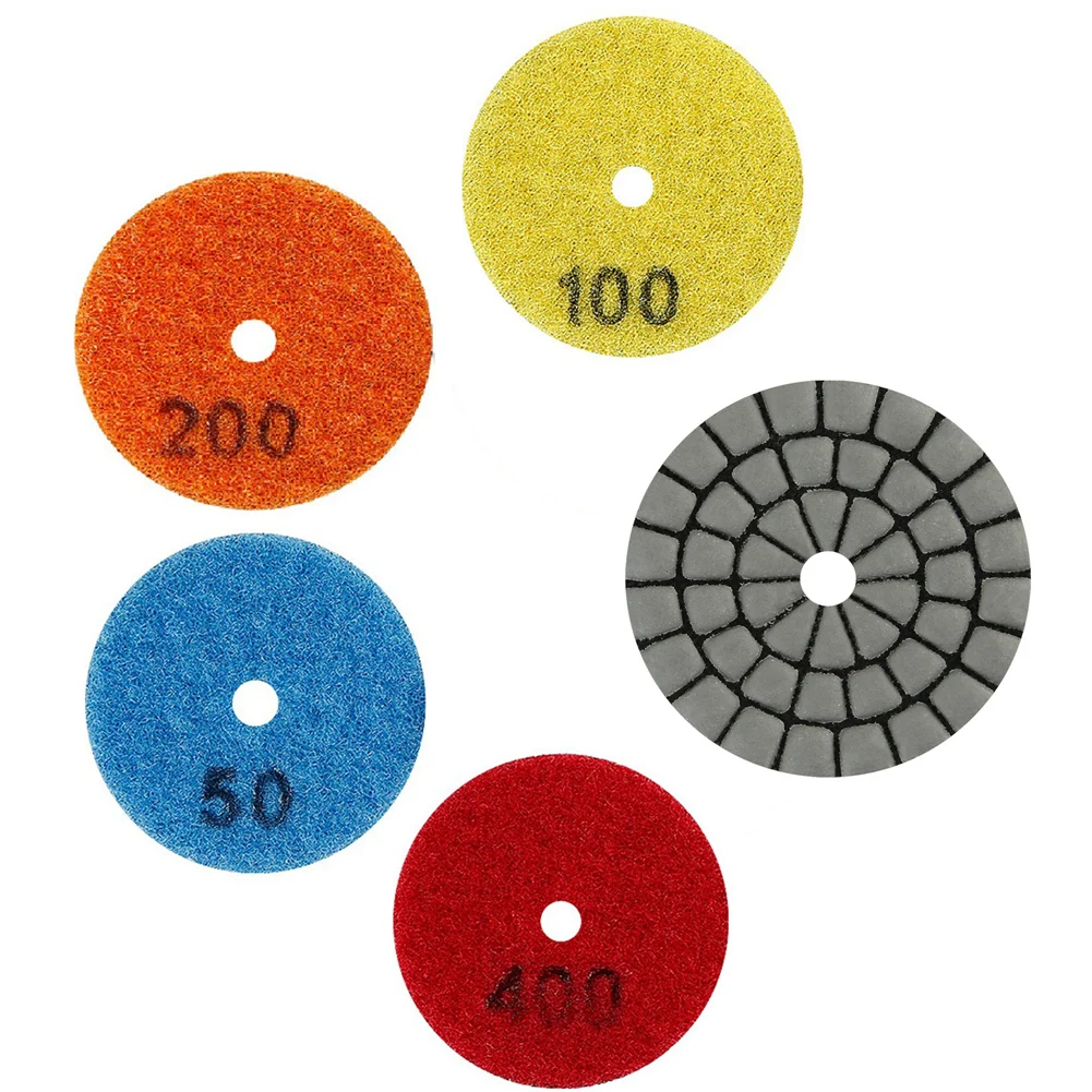 

4PCS 2Inch 50mm Wet Dry Polishing Pad Type Replacement Sharp Type Flexible Polishing Pads Accessories For Granite Marble Sanding