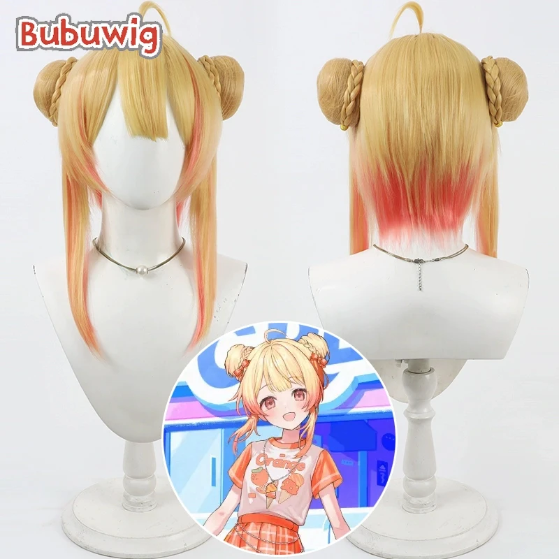 

Bubuwig синтетические волосы Otonose Kanade косплей парики с булочками виртуальный YouTuber Otonose Kanade блондинка смешанный красный парик термостойкий