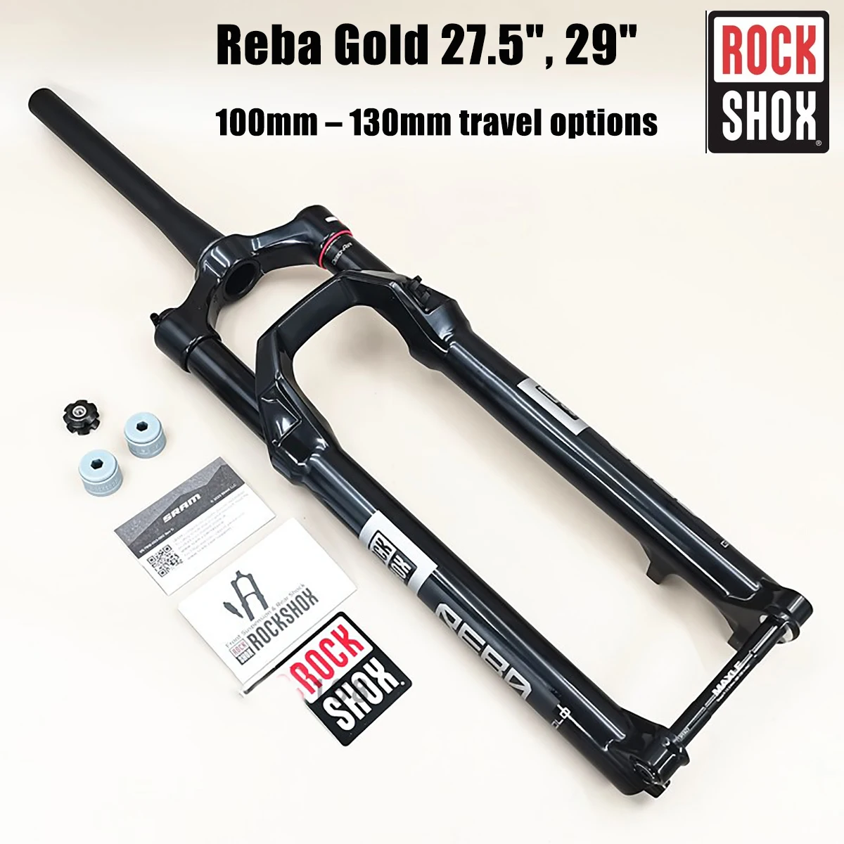 

Новая модель Rockshox Reba Gold FS-REBA-GLD-B1, подвесная вилка XC-настроенный изолятор, демпфер 100–130 мм, варианты перемещения, шасси 35 мм