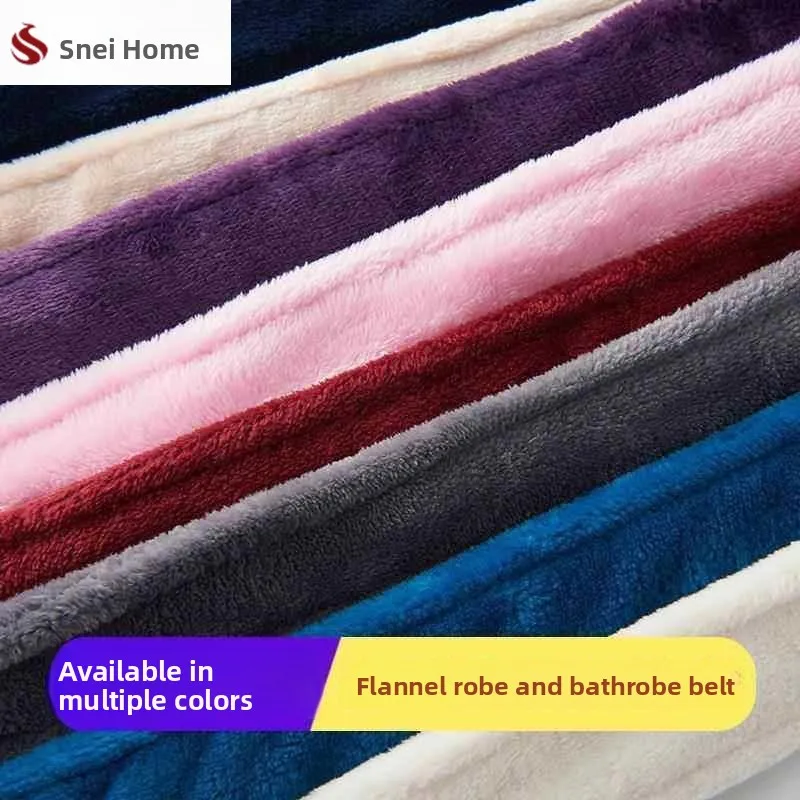 

Коралловый бархатный халат с поясом, фланелевая пижама, тонкая домашняя одежда, кимоно-халат с поясом, бренд Blue Valley