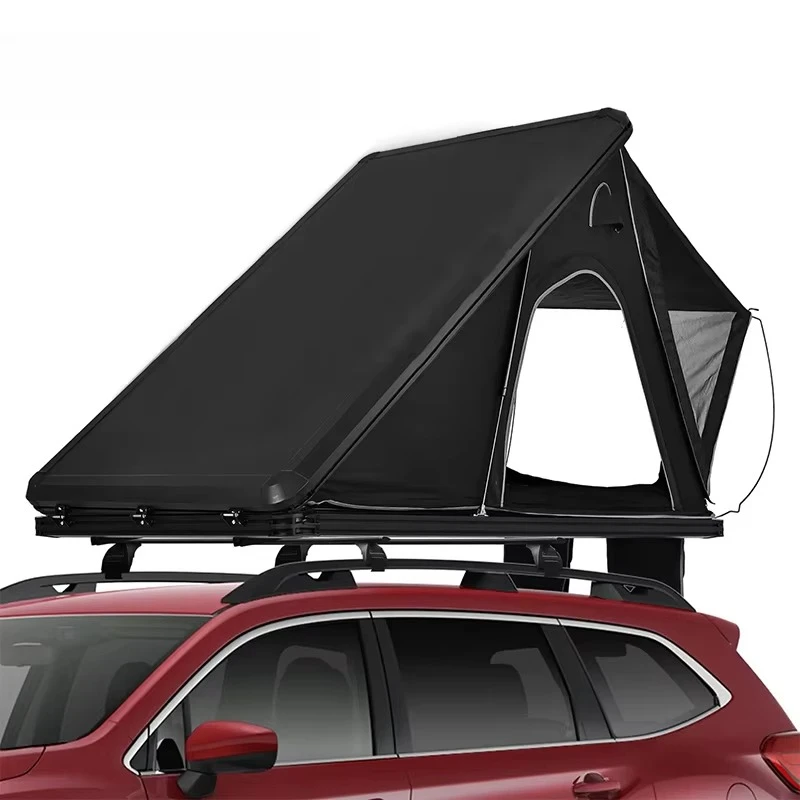 Hot Sale in Stock Wholesale Auto Quick Open Rain Resistant Single Layer Extended Tent Aluminum Alloy Triangular Roof Car Camping
