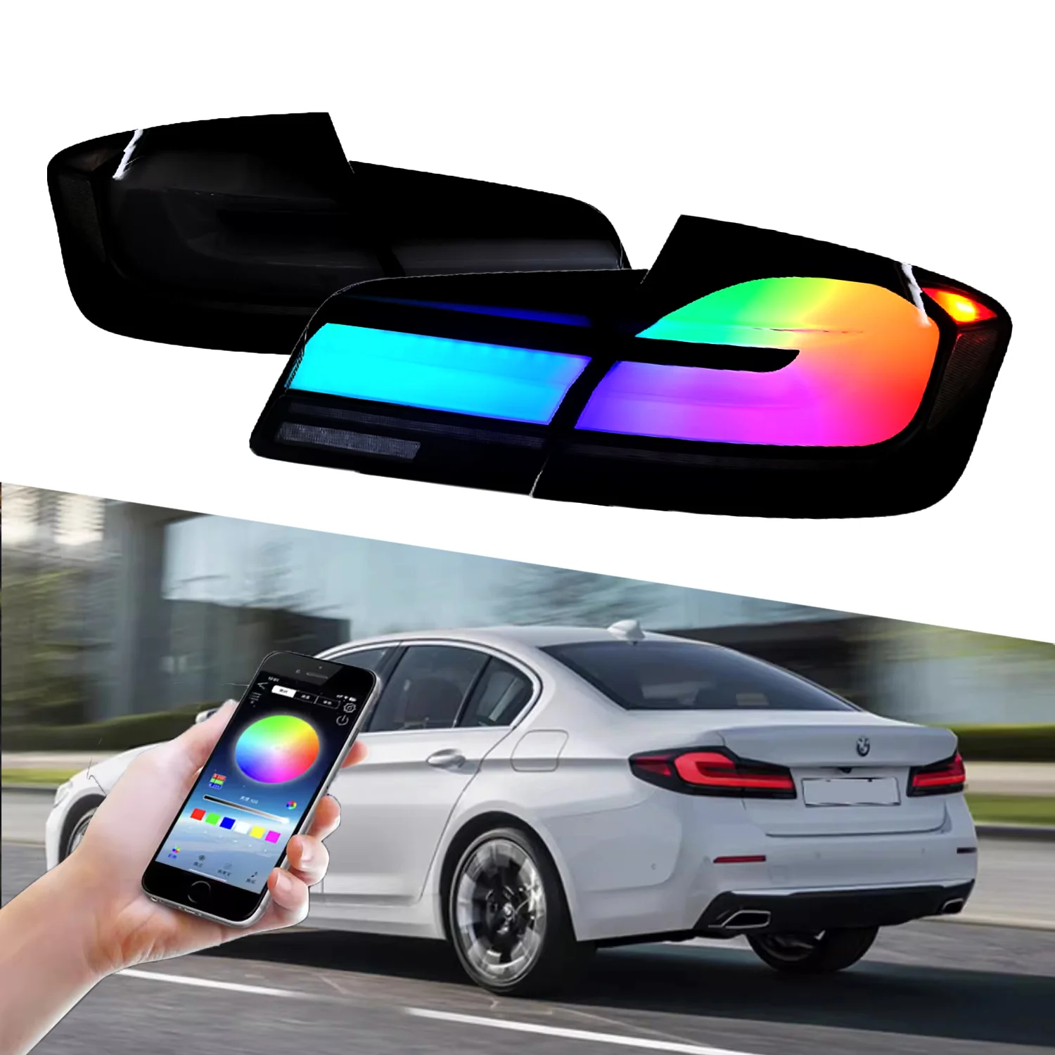 RGB Back Lights For  G30 G38 530 530 M5 F90 LED Tail Lamp 2017-2022 Brake Reverse Sequential Turn Signal Taillights Assembly