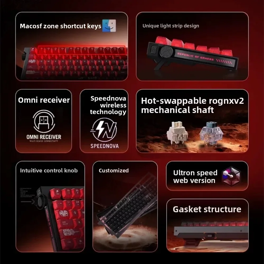 ROG Strix 98 X Phantom Blade Zero Co-branded Mechanical Keyboard Tri-Mode Wireless Hot-swappable Gasket Gaming Keyboard RGB Gift