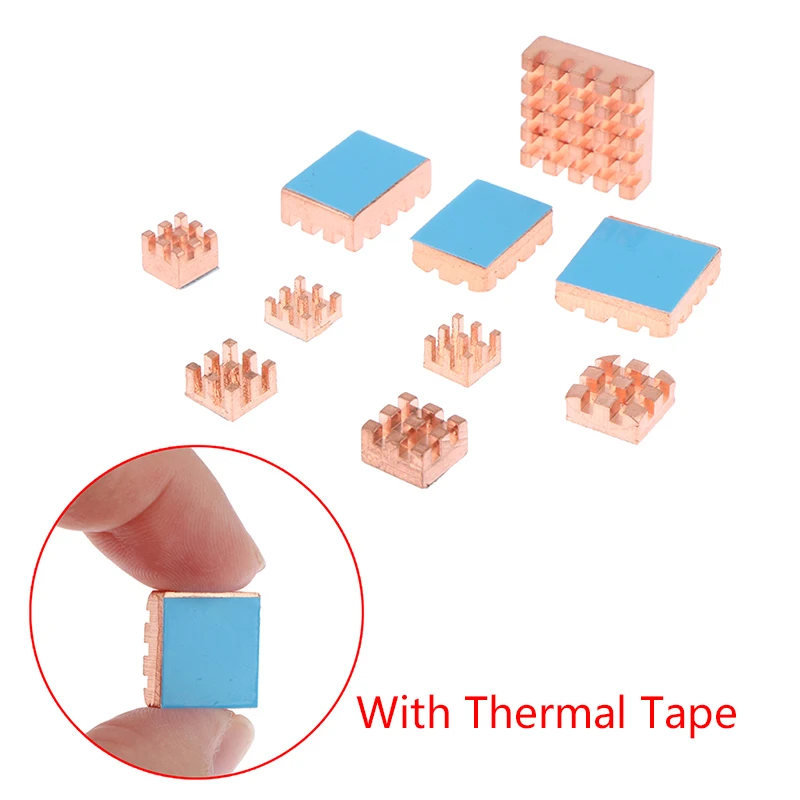 

【Полностью медный радиатор с ребристыми контактами и термопленкой для ноутбуков, графических процессоров, ЦПУ, чипов VGA, компьютерных компонентов, для отвода тепла】