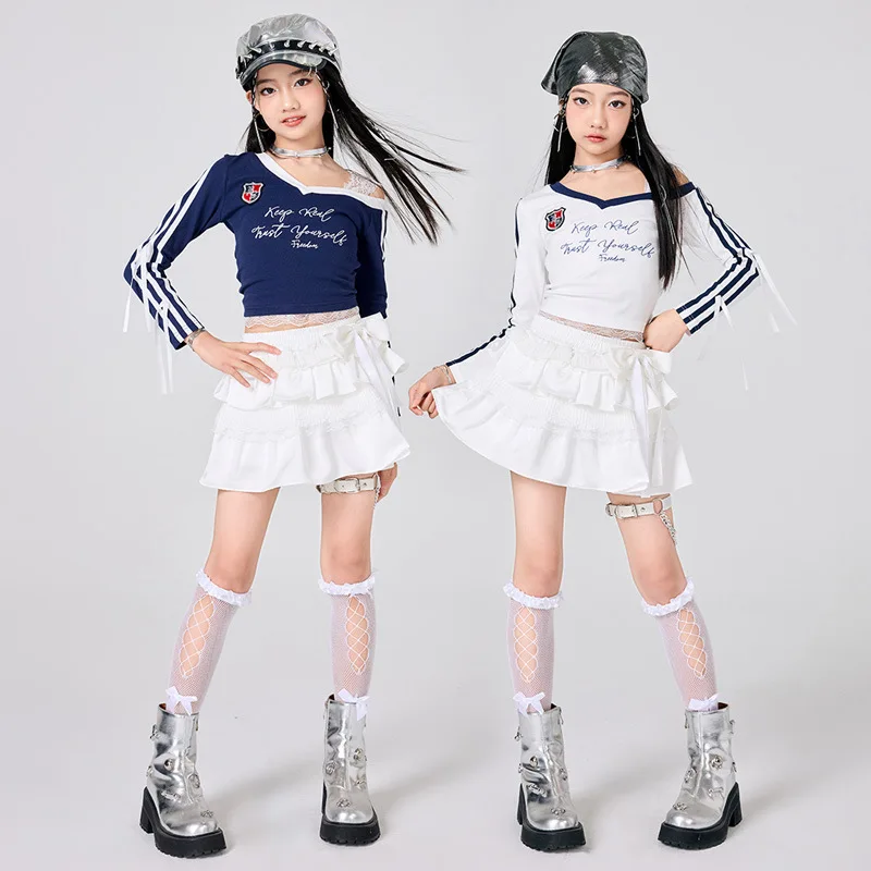 Girls Jazz Dance Clothing Children's Street Dance Trend Clothing Children's Model Walk Show Costume Set