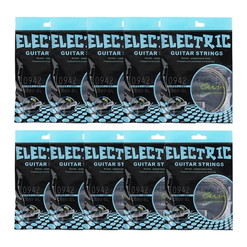 Gearlly 10 juegos de cuerdas de guitarra eléctrica aleación niquelada bobinado núcleo de acero 0942 para cuerdas de guitarra al por mayor