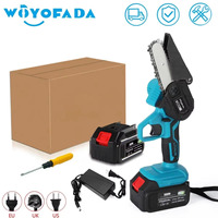 4 Inch Electric Chain Saw For Makita 18V Lithium Ion Battery Mini Cordless Garden Logging Saw Woodworking Cutting Power Tool