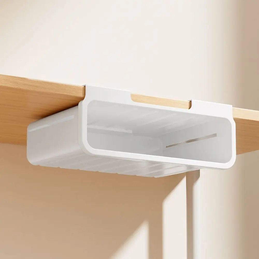 Punch Free Under Table Storage Drawer Space Saving Visible Drawer Storage Box Large Capacity Strong Load-bearing Capacity