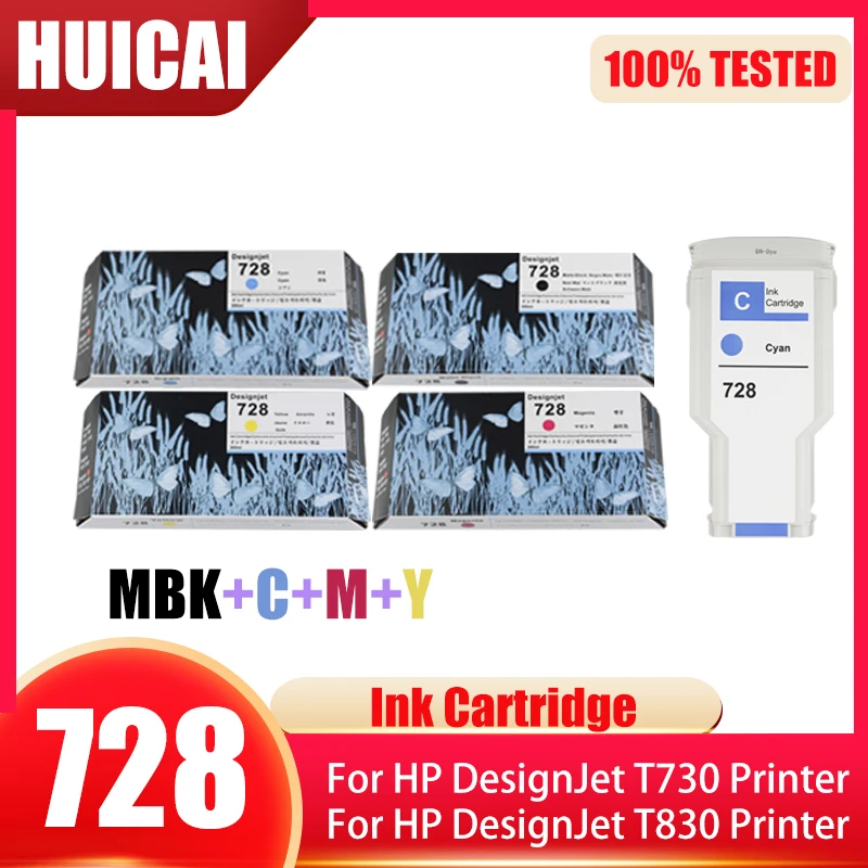 For HP 728 728XL Compatible Ink Cartridge For HP728 DesignJet T730 T830 inkjet Printer F9J68A F9J67A F9J66A Vivid Color