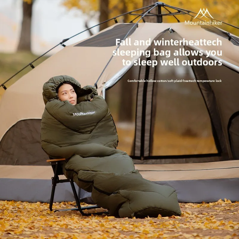

Sleeping bag adult winter thickened cold-proof outdoor camping portable quilt lightweight dual-use