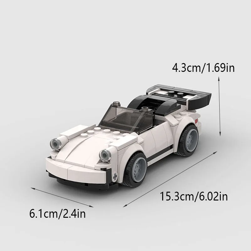 City Vehicle Building Blocks Speed Champions Open Cars Convertible Moc Racing Model Sport Super Technique Bricks Gifts for Kids