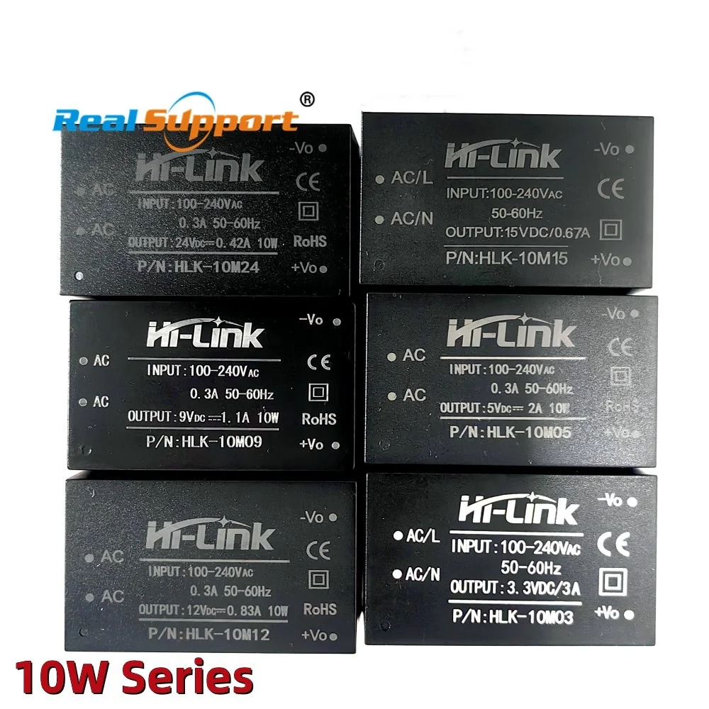 Original HLK-10M03 HLK-10M05 HLK-10M09 HLK-10M12 10M15 10M24 110V 220V to 3.3V 5V 9V 12V 15V 24V 10W Series AC-DC Power Module