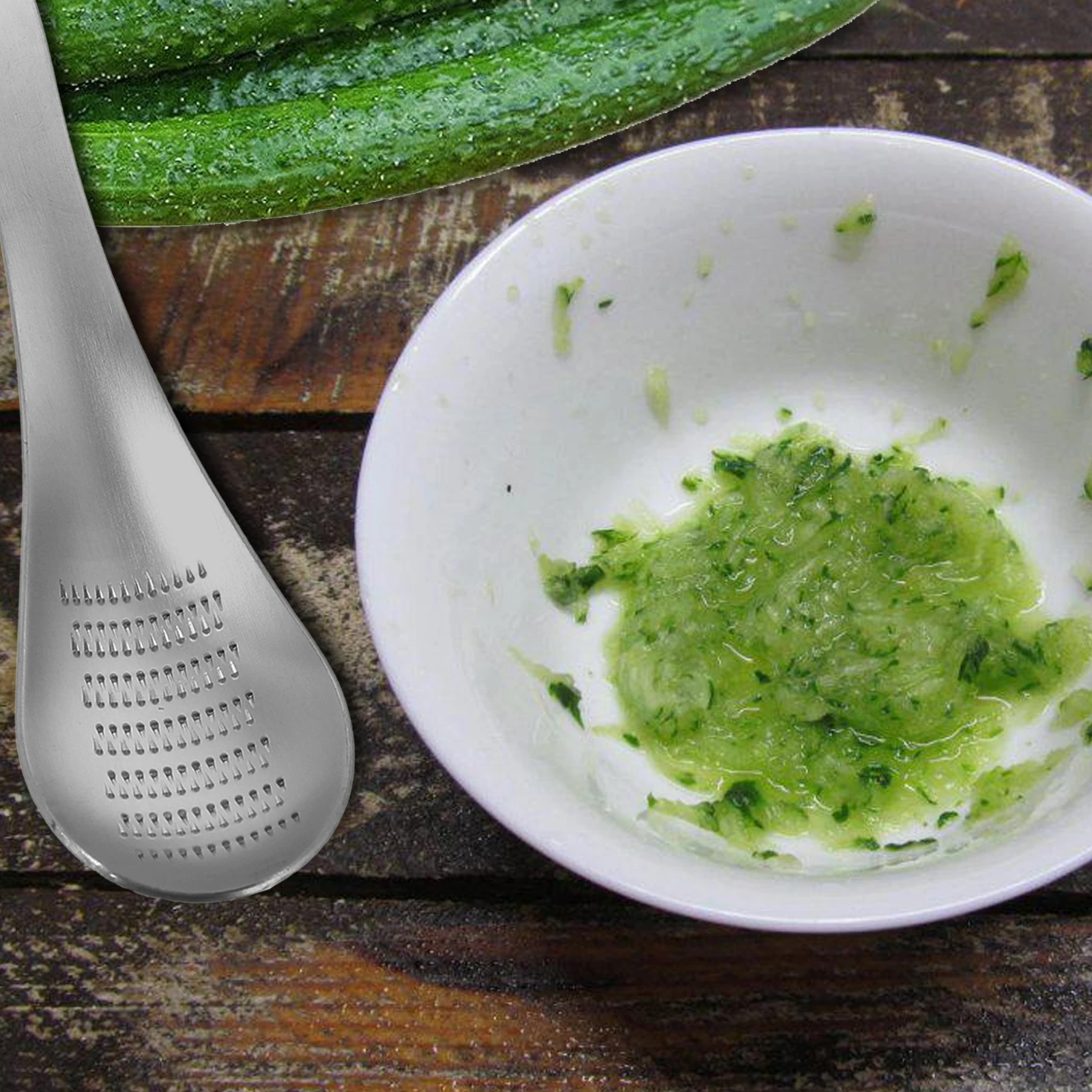 

2pcs Baby Food Grinder Stainless Steel Garlic Ginger Veggie Tool Manual Spoon Crusher Kitchen Helper Safe Easy Clean