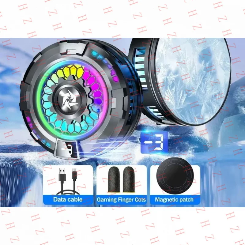 P+ SL19 Mobile Phone Semiconductor Magnetic/ Back-Clip 2 in 1 PUBG Game Cooler with