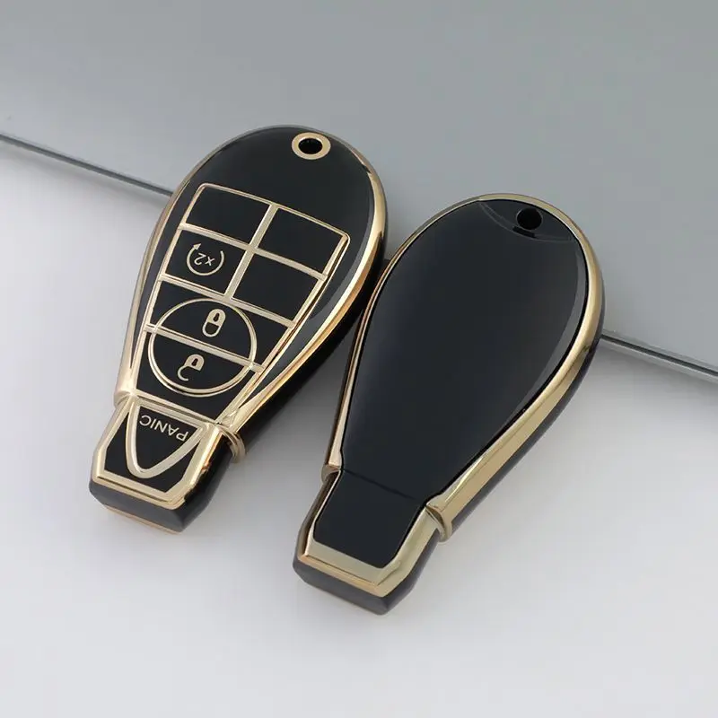 Soft TPU Car Key Cover Case Car Styling Protector For Chrysler Jeep Grand Cherokee Dodge Durango Magnum Ram