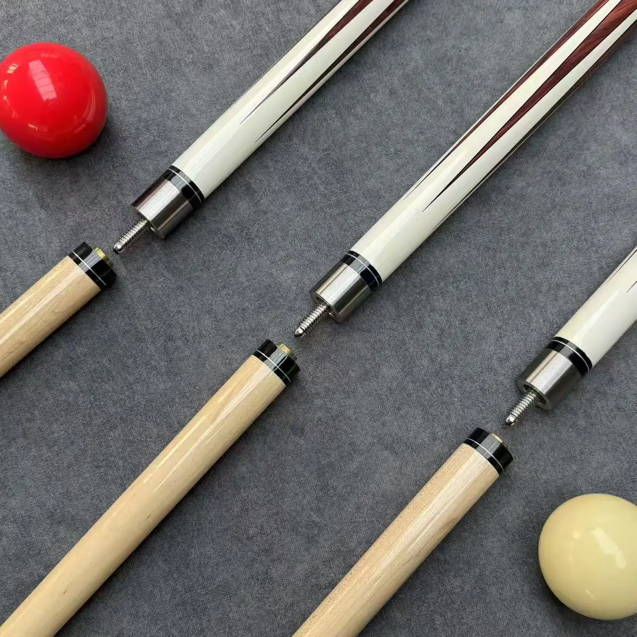 عصا خشب القيقب عالية الجودة 13 مم مع كرة بلياردو لرياضيين السنوكر والبلياردو #5