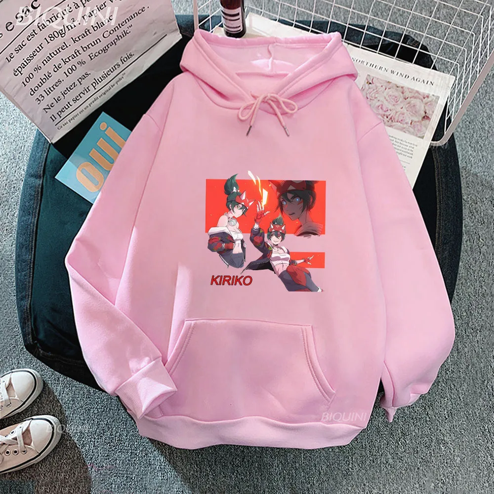 Overwatch 2 Kawaii Kiriko Printed Hoodies Men/Women Harajuku Kawaii Unisex Anime Manga Graphic Aesthetic Pullover Sweatshirt