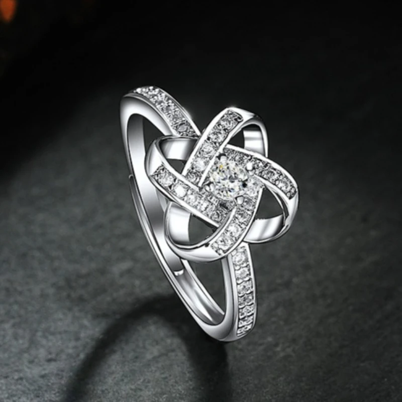 

925 Sterling Silver Ring Classics 5A Zircon for Women Beautiful Ring Fashion Wedding Engagement Jewelry Party Women Gifts