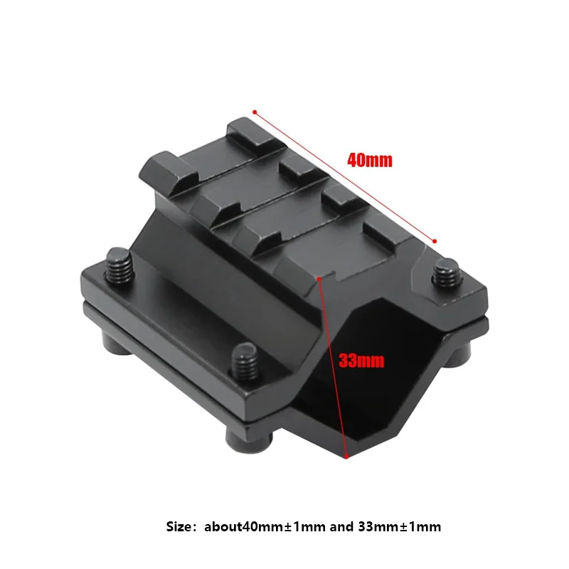 Supporto universale per cannocchiale a barilotto, adattatore per binario convertitore Picatinny a 3 slot, per montaggio su torcia laser, caccia, accessori per pistole giocattolo
