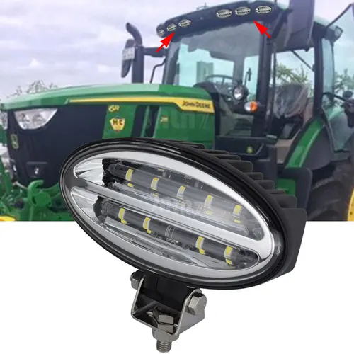 JALN7 Tractor de luz LED ovalado de 6,7 pulgadas para Deere 45W trabajo versátil Buhler Massey Ferguson combina recolector de algodón