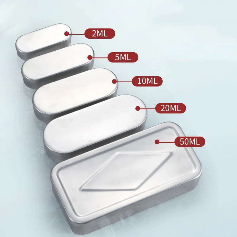 1pc 2-50ml Dental Tray Surgical Nursing With Lid Steriliser Container For Dentist Storage Box Nail Tattoo Tray Dentistry Tools