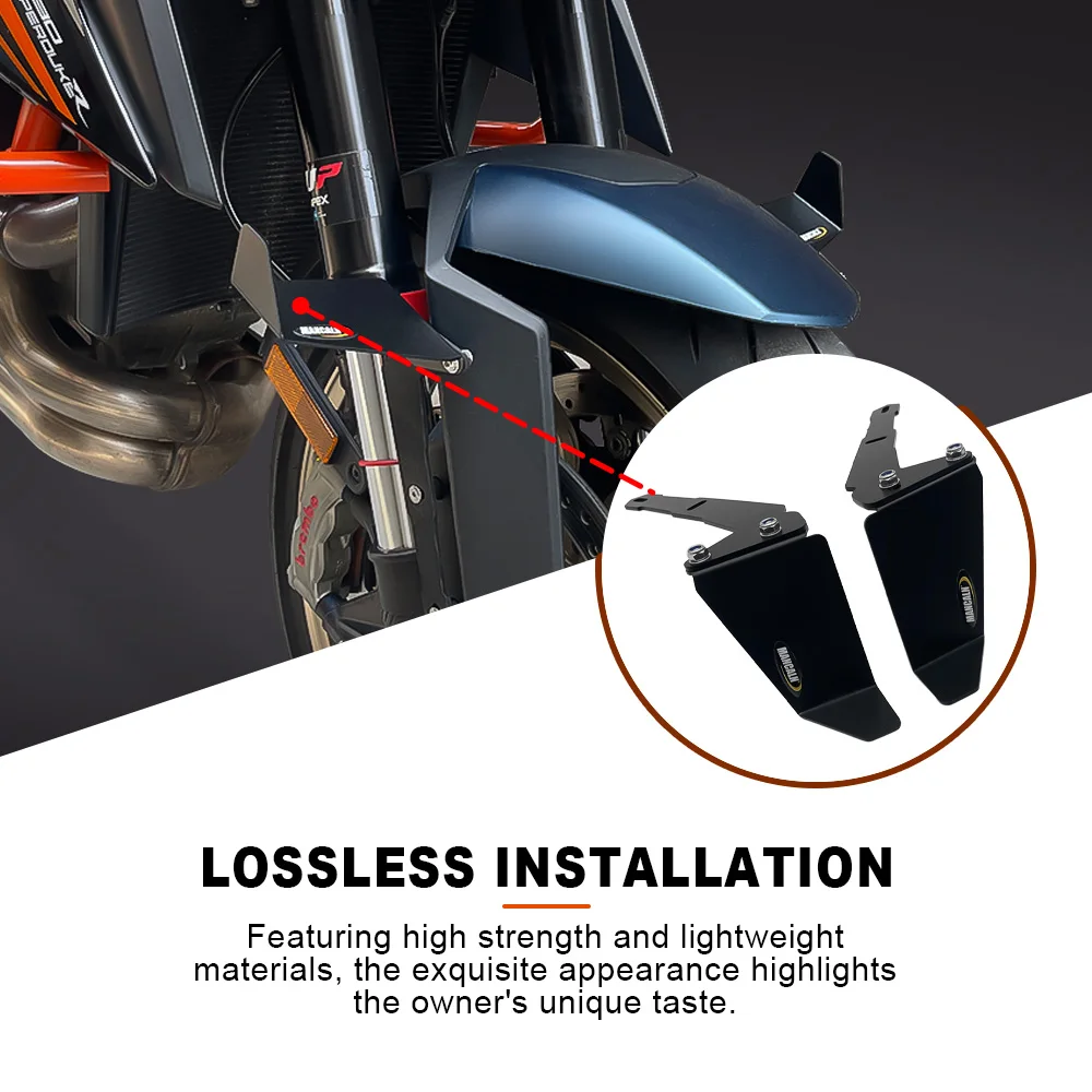 Suitable for KTM 1290 SUPERDUKE R motorcycle ailerons, front fender side wings, side spoilers, and adjustable fixed wings,