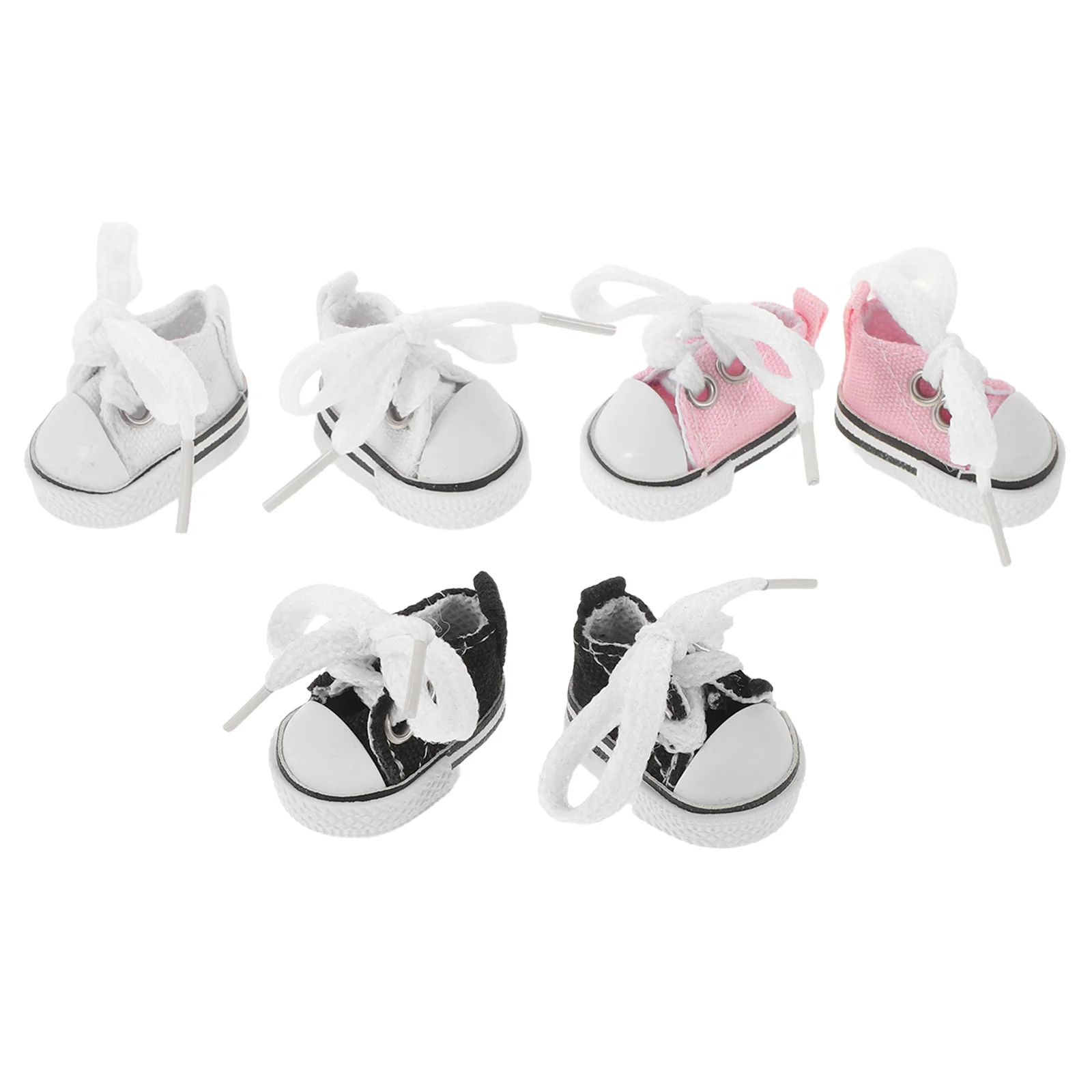 

3 пары мини-холщовых кроссовок для 17 см с детальной строчкой, универсальная сменная обувь, кукольный домик, шкаф