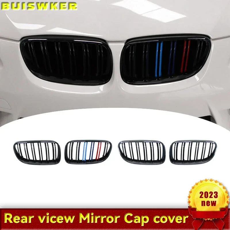 

2 шт., автомобильный стиль, глянцевая черная передняя решетка с двойной планкой для BMW E92 E93 3-Series 328I 335I Coupe LCI 2010-2013