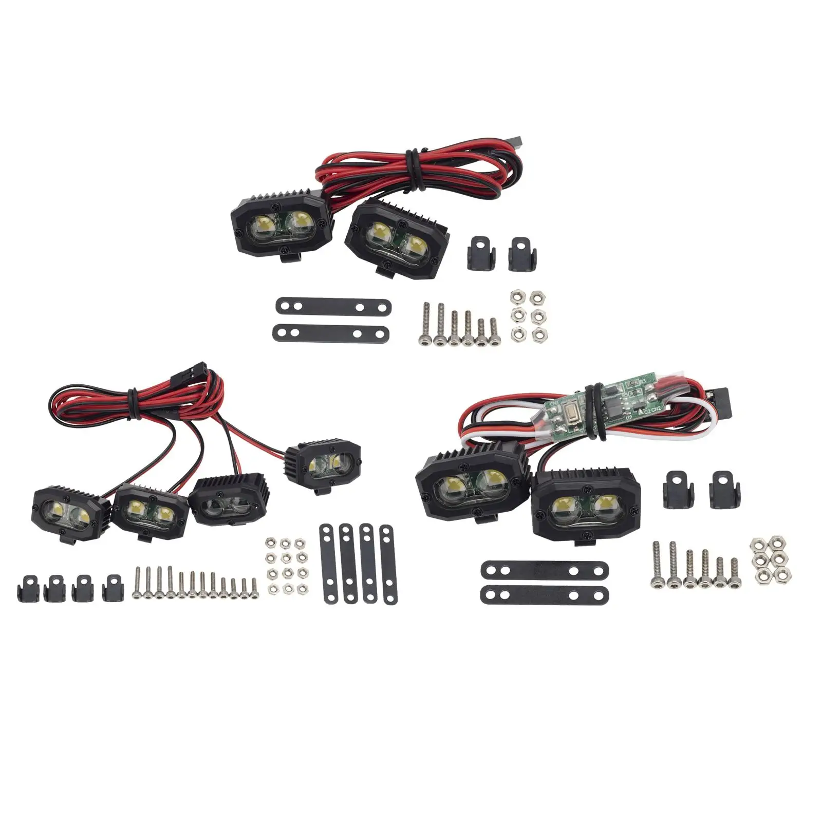 RC Headlights LED Lights Upgrade Parts for MST 1:8 Hobby Model Car DIY Accs