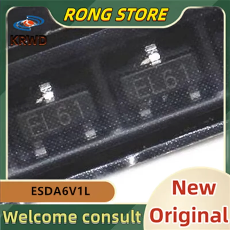 50PCS EL61 EL6I New and Original Chip IC SOT-23-3 ESDA6V1L ESDA6V1 A6V1
