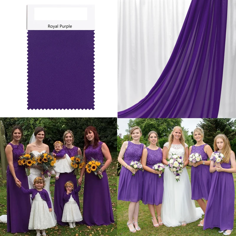 Purple Chiffon Fabric Mauve Curtain Georgette 150cm/1.5m Width Outdoor Decoration Wedding Background Fabric Dress