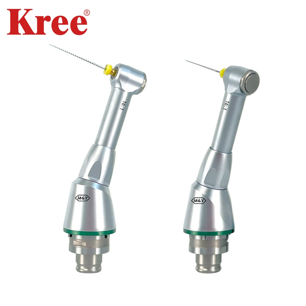 Dental Electric Micromotor 16:1 Reduction Contra Angle Push Button Chuck For Endo Motor Handpiece Dentists Equipment