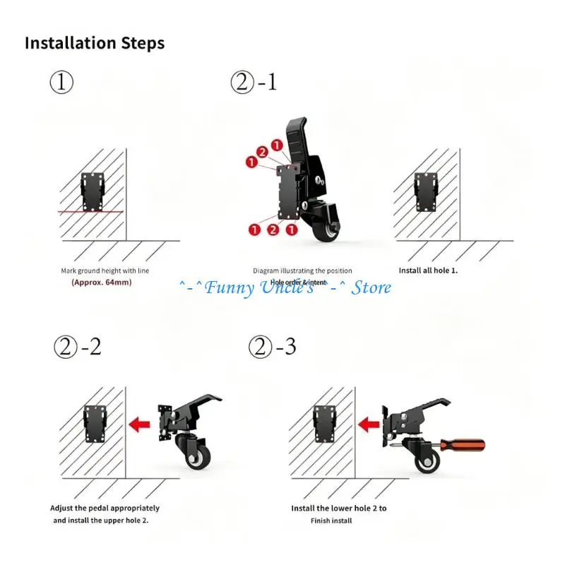 E7CD Adjustable Caster Set of 4 with PU Turning Units for Workshop Equipment