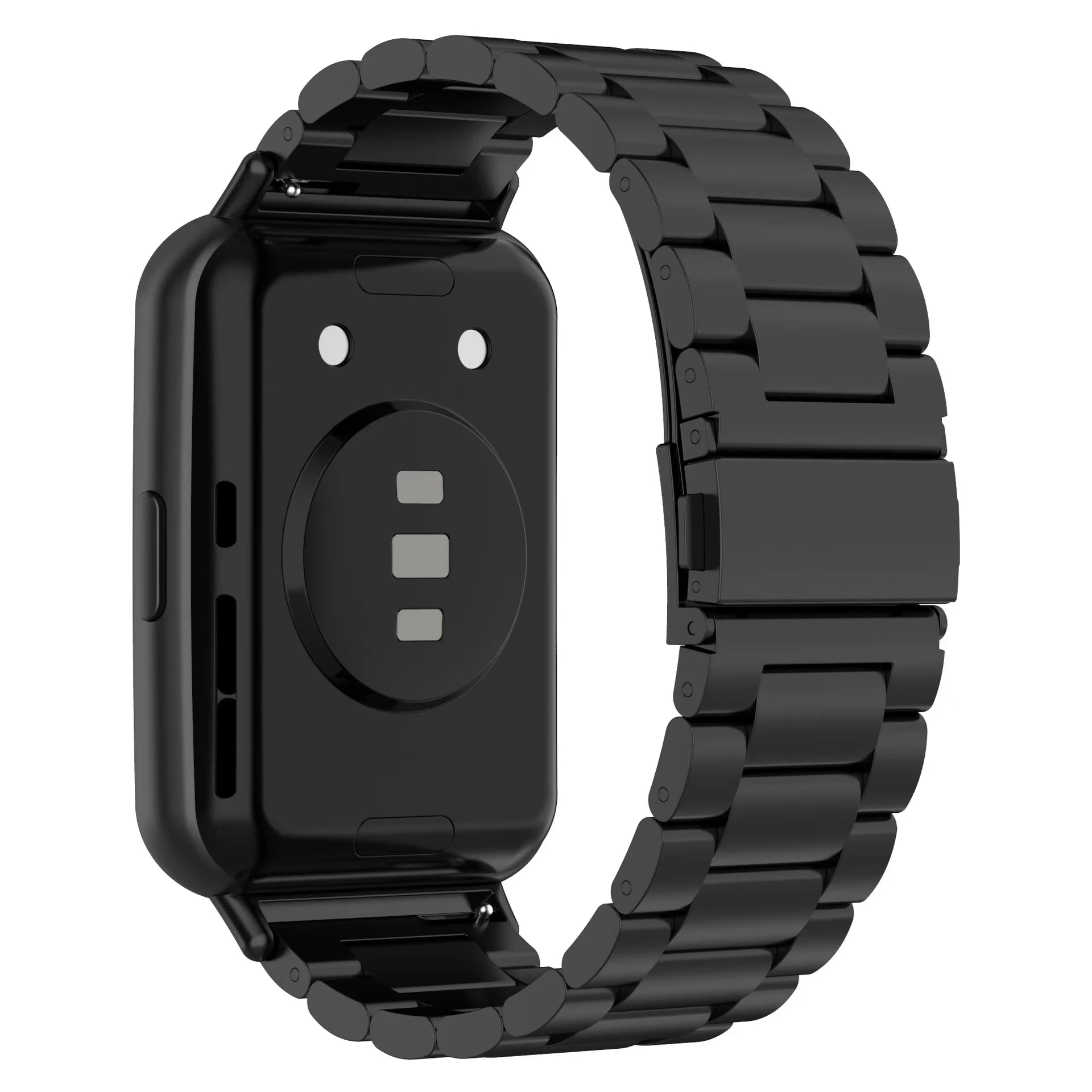 Suitable for Huawei smart watch fit2 three beads stainless steel strap Huawei Smart bracelet Fit2 replace metal strap