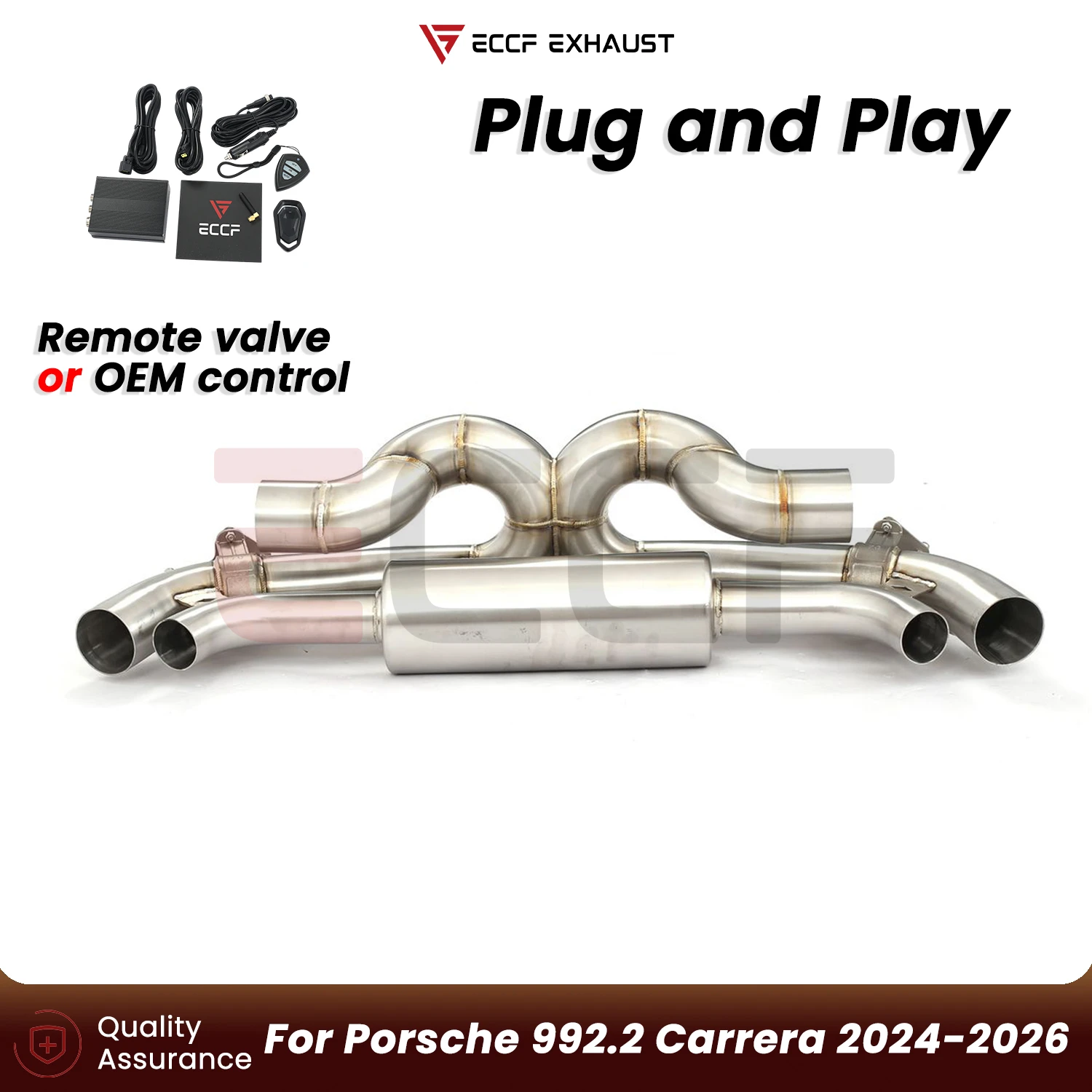 Sporty Stainless steel Catback Exhaust FOR Porsche 992.2 Carrera 2024-2026 Aggressive Exhaust Sound Performance Upgrade