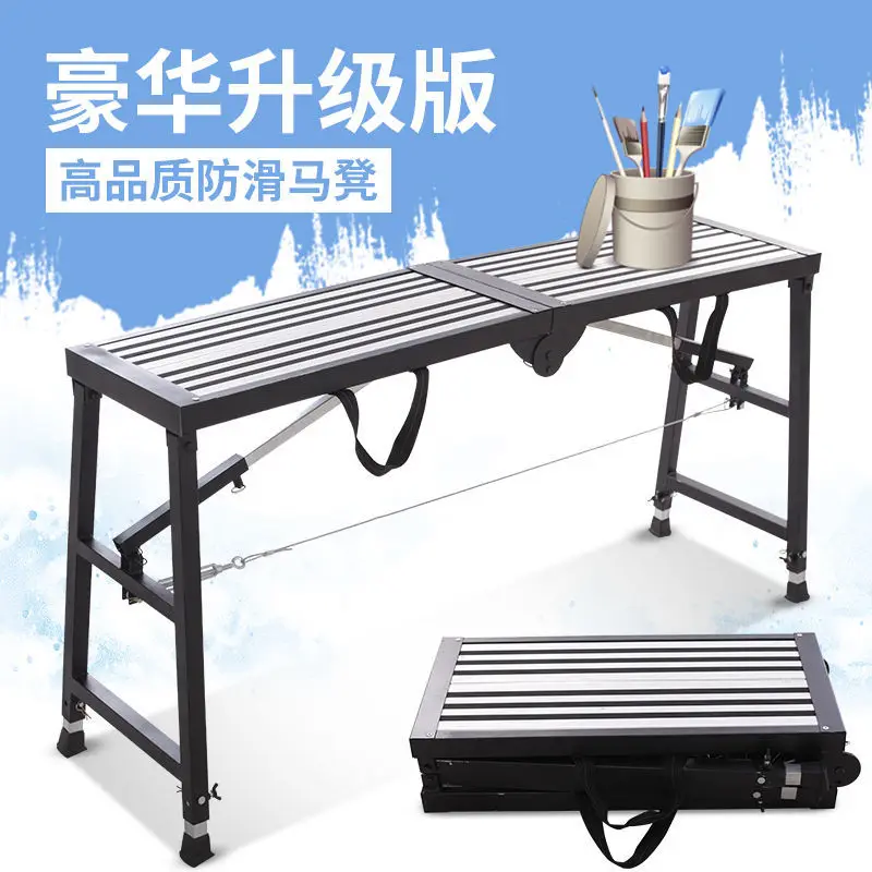

Multifunctional Galvanized Stool Folding Lifting Thickened Extra Thick Mobile Decoration Platform Portable Scaffolding